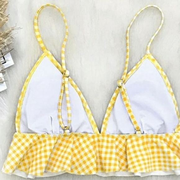 Yellow and White Gingham Bikini - Picture 13 of 16